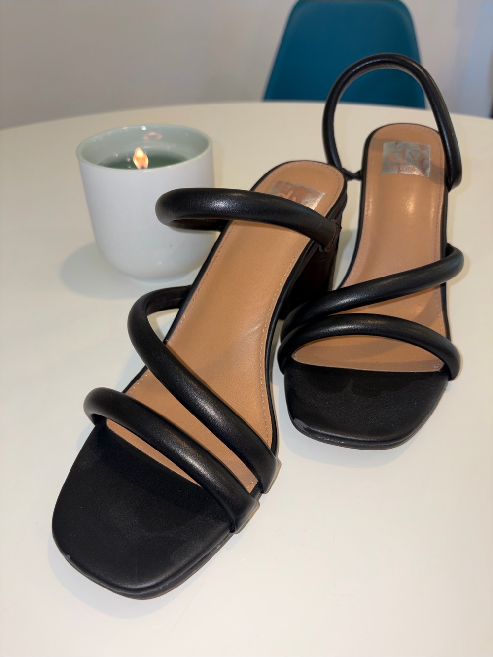 Dolce Vita Black Strappy Block Heel Sandals